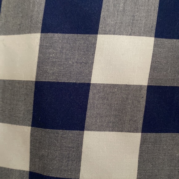 J. Crew navy and white large checked button-down. - Picture 3 of 3